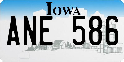 IA license plate ANE586
