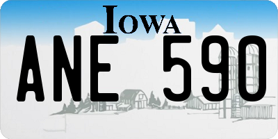 IA license plate ANE590
