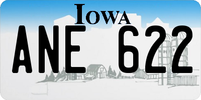 IA license plate ANE622
