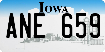 IA license plate ANE659