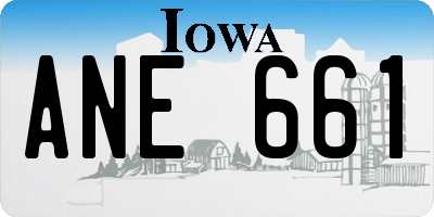 IA license plate ANE661