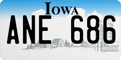 IA license plate ANE686