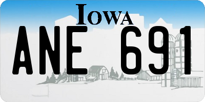 IA license plate ANE691