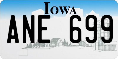 IA license plate ANE699