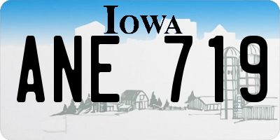 IA license plate ANE719