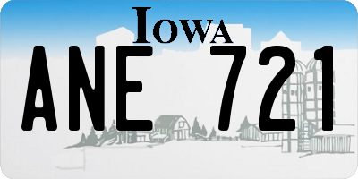 IA license plate ANE721