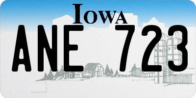 IA license plate ANE723