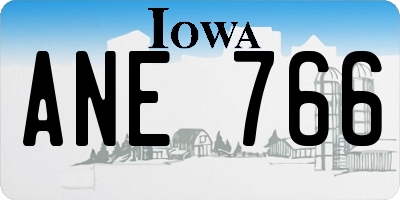 IA license plate ANE766
