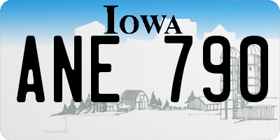 IA license plate ANE790
