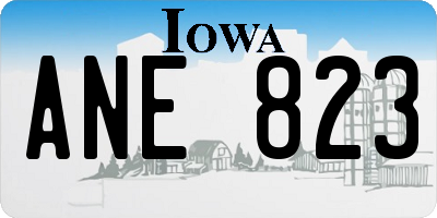 IA license plate ANE823
