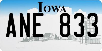 IA license plate ANE833