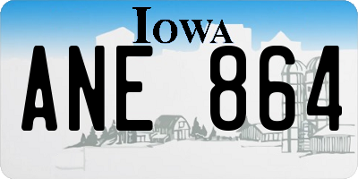 IA license plate ANE864