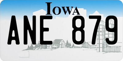 IA license plate ANE879