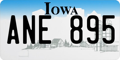 IA license plate ANE895