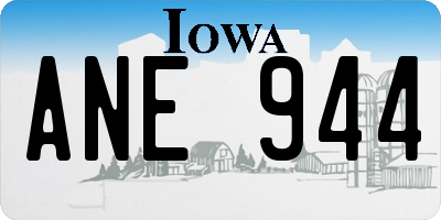 IA license plate ANE944