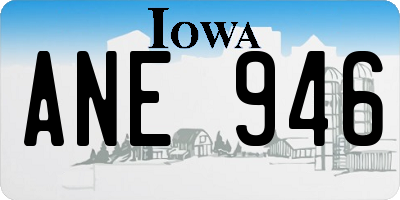 IA license plate ANE946