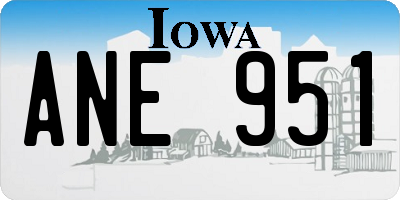 IA license plate ANE951
