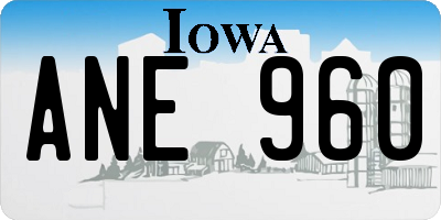 IA license plate ANE960
