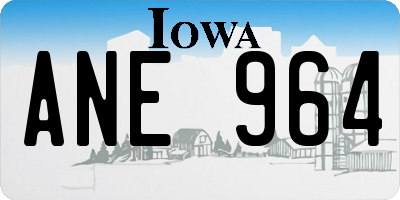 IA license plate ANE964