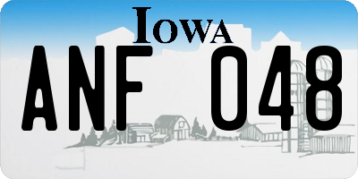 IA license plate ANF048