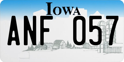 IA license plate ANF057