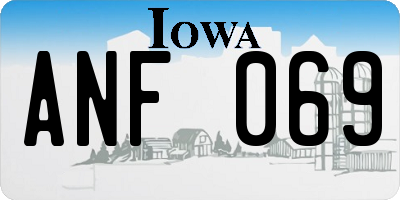 IA license plate ANF069