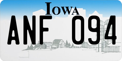 IA license plate ANF094
