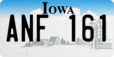 IA license plate ANF161