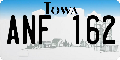 IA license plate ANF162