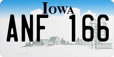 IA license plate ANF166