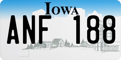 IA license plate ANF188