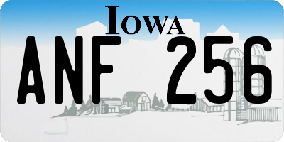 IA license plate ANF256