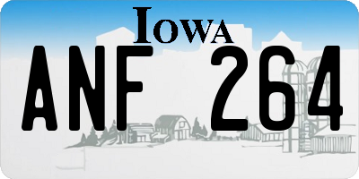 IA license plate ANF264
