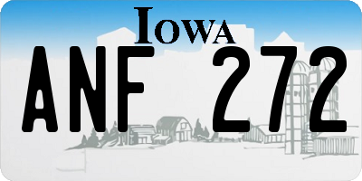 IA license plate ANF272