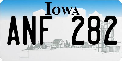 IA license plate ANF282