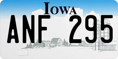 IA license plate ANF295
