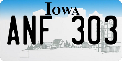 IA license plate ANF303