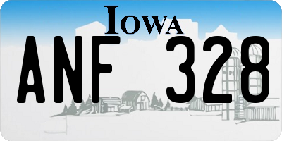 IA license plate ANF328