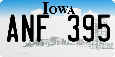IA license plate ANF395