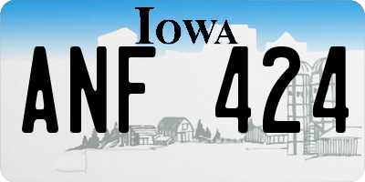 IA license plate ANF424
