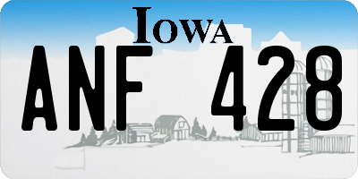 IA license plate ANF428