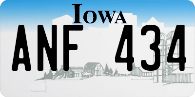 IA license plate ANF434