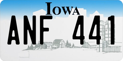 IA license plate ANF441