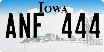 IA license plate ANF444