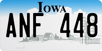 IA license plate ANF448
