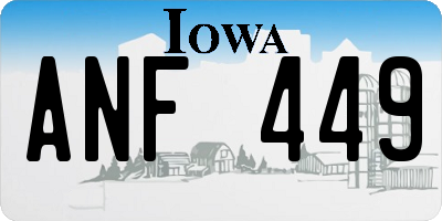 IA license plate ANF449