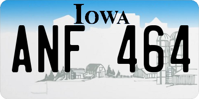 IA license plate ANF464