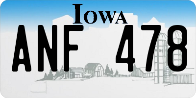 IA license plate ANF478
