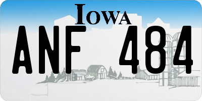 IA license plate ANF484