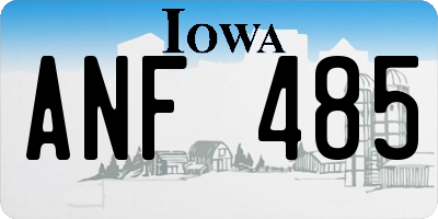 IA license plate ANF485